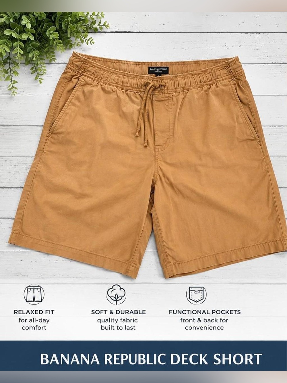 XXL Men’s Banana Republic Deck Shorts with Drawstring Waist
